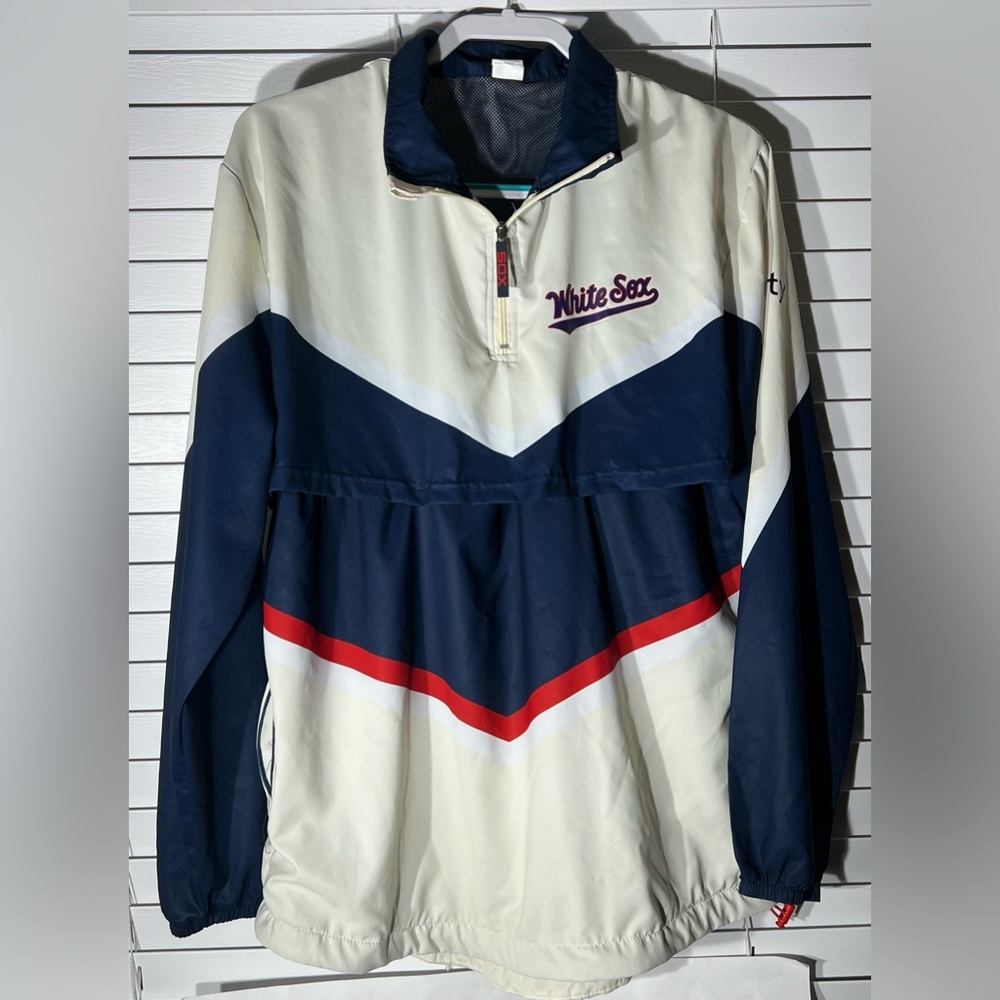 Chicago White sox 1/4 zip pullover windbreaker Adult Medium